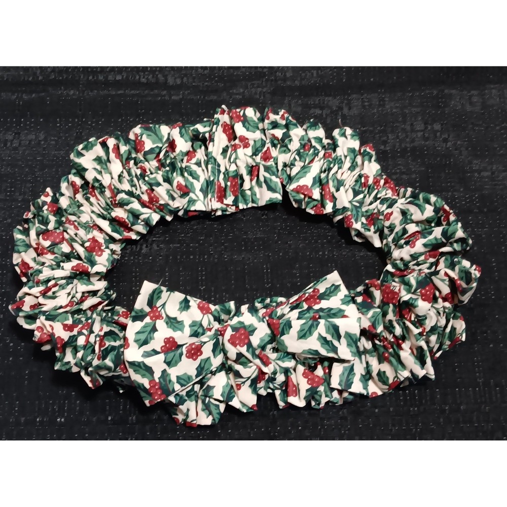 Longaberger Large Holly Garter Basket Accessory 228297 Christmas Berry Bow USA